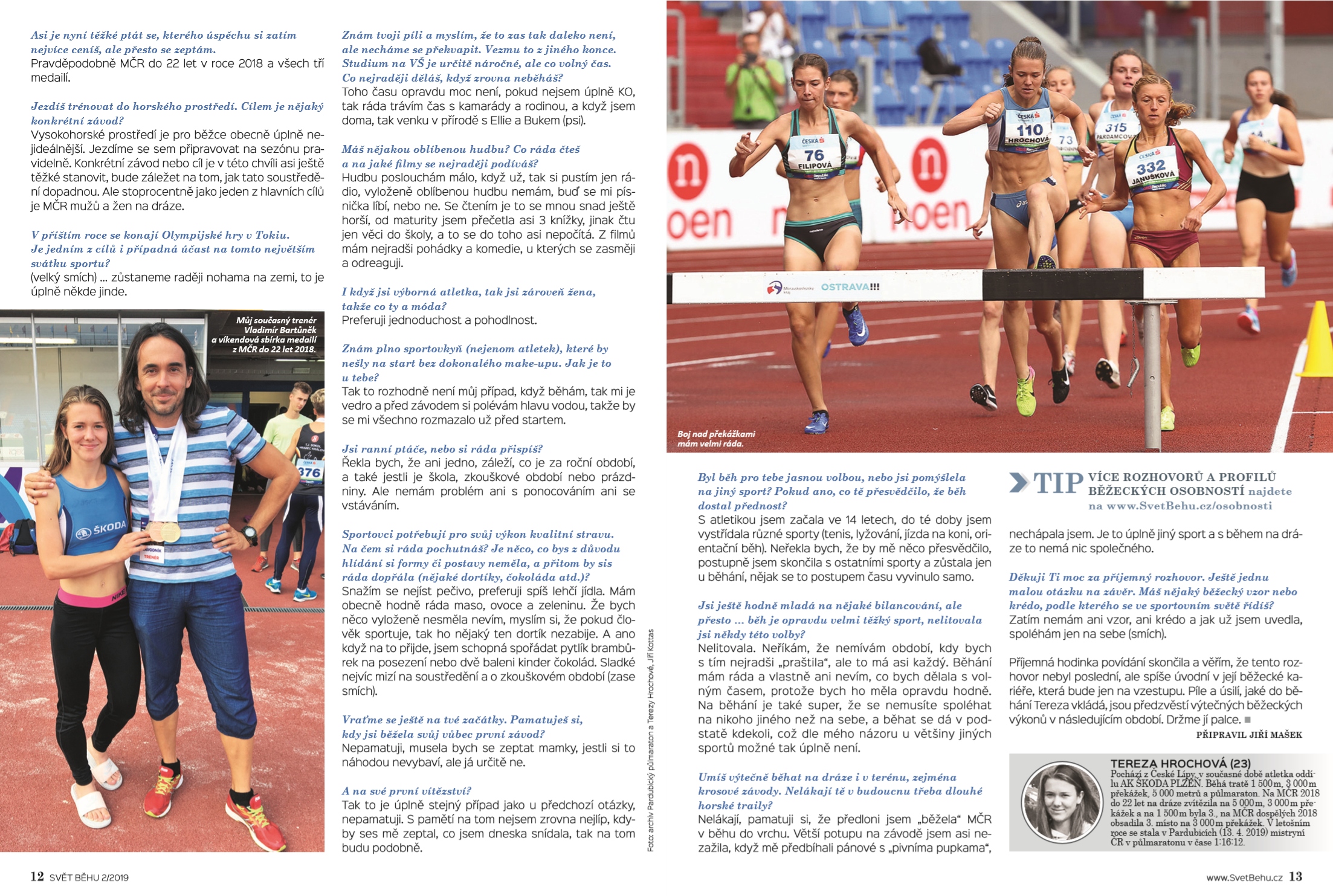 B2/2019: Rozhovor s Terezou Hrochovou, mistryní ČR v půlmaratonu