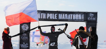 Ironman Petr Vabroušek vyhrál extrémní maraton na severním pólu