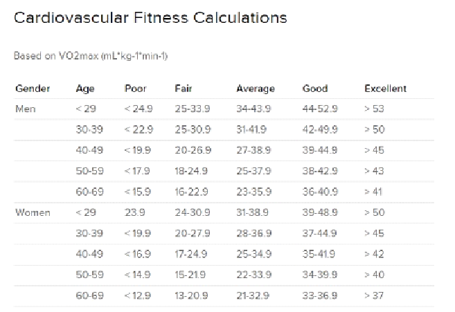 Hodnoty VO2 max