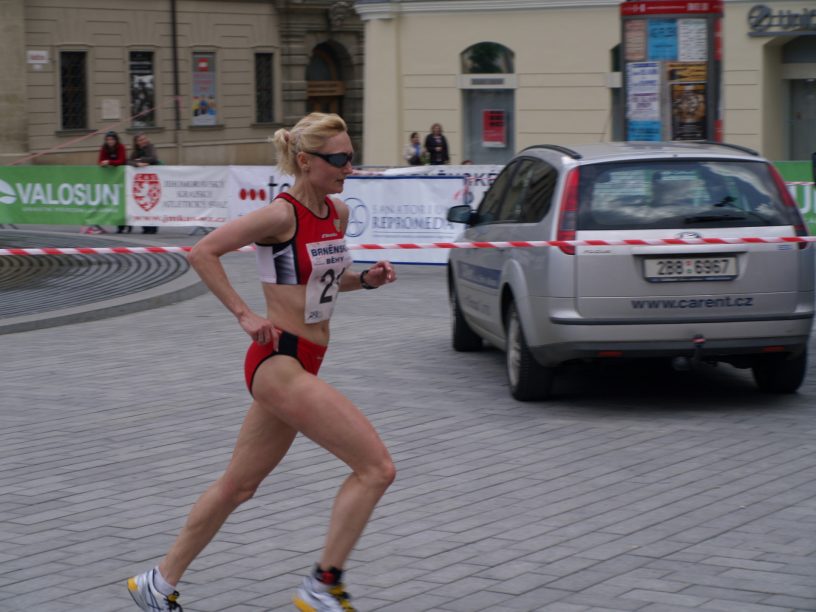 Ivana při závodě v Brně