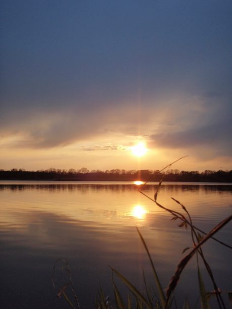 Západ slunce nad rybníky