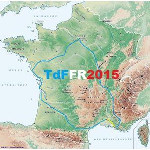 mapa Tour de France Footrace
