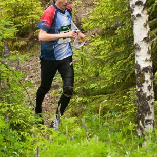 Jan Šedivý při seběhu na diváckou kontrolu (foto: Petr Kadeřávek)