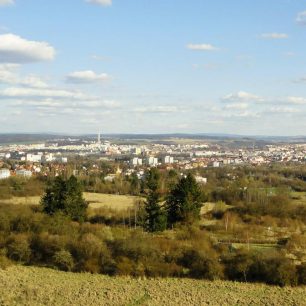 výhled ze Sylvánského vrchu na město Plzeň