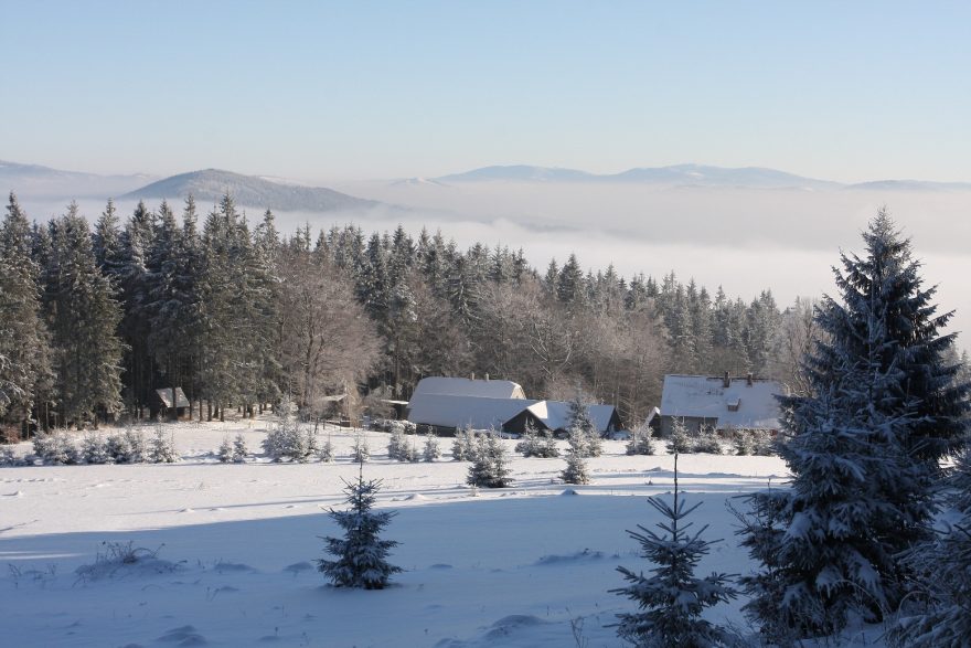 výhled na samoty v Podlesí