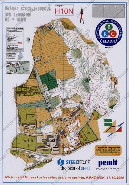 Mapa z roku 2009