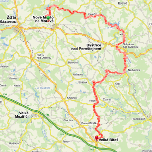 Trasa štafety NoMen Run