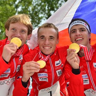 Mistři světa ze štafet 2012 (Tomáš Dlabaja, Jan Šedivý, Jan Procházka)