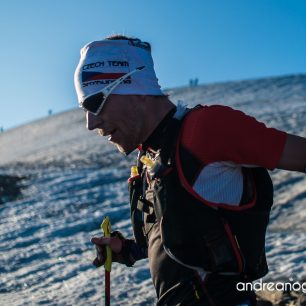 Sestup z nejvyššího bodu na ME ve SkyRunningu, Ice Trail Tarentaise, foto Andrea Nogova