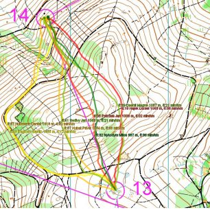 Muži GPS, 13. - 14. kontrola