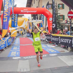 Tomáš Lichý v cíli Livigno trail (foto: Fabio Menino)