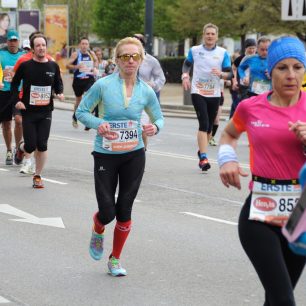 Alena Krcháková na trase maratonu va Vídni (foto: Ing. Zdeněk Krchák)