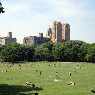 Central Park - Sheep Meadow o víkendu (foto: Petr Píša)
