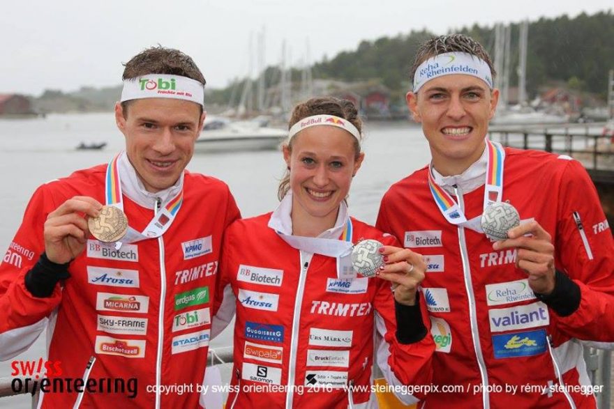 Sprint - švýcarští medailisté (Hubmann, Wyder, Kyburz)