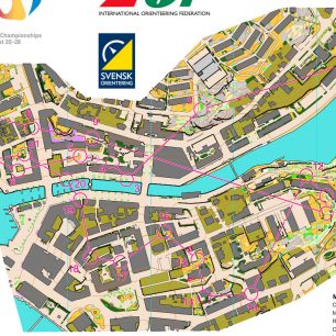 Sprint muži, mapa