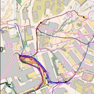 Sprintové štafety, úsek 2, GPS 3