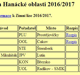 Zimní liga hanácké oblasti