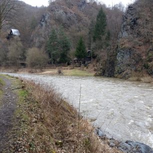 Kaňon řeky Sázavy, únor 2016