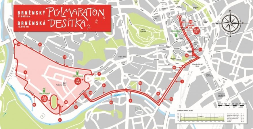 Trasa půlmaratonu