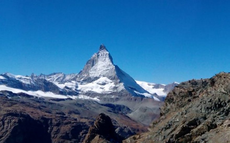 pohled na špičku Matterhornu