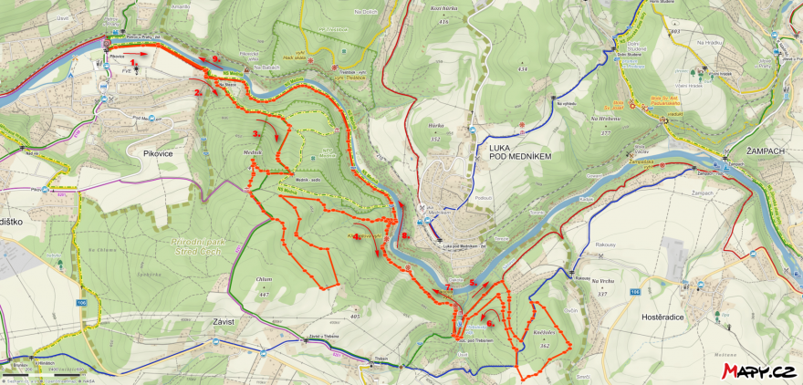 Trasa závodu na 15,2 km