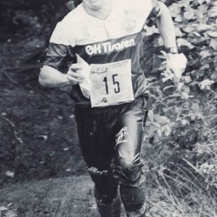 Petr během orienťáku v letech 1988 – 1995