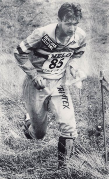 Petr během orienťáku v letech 1988 – 1995