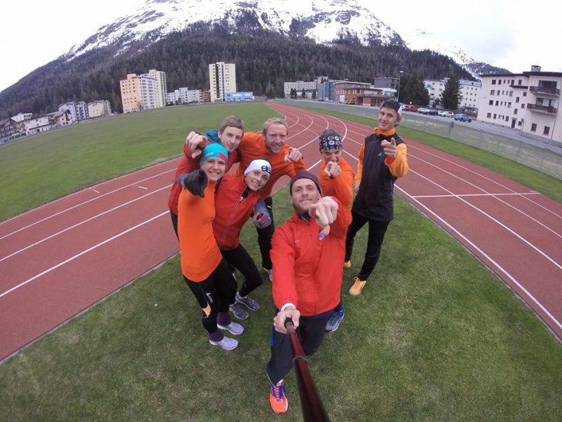 S tréninkovou skupinou Perňa System na soustředění ve St. Moritz (květen 2015)