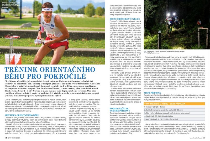 Svět běhu 2/2018: Trénink orientančího běhu pro pokročilé