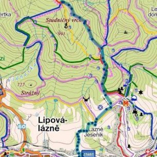 Mapa trati Běh na Sokolí vrch