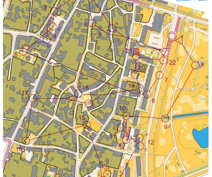 Mapa sprintových štafet