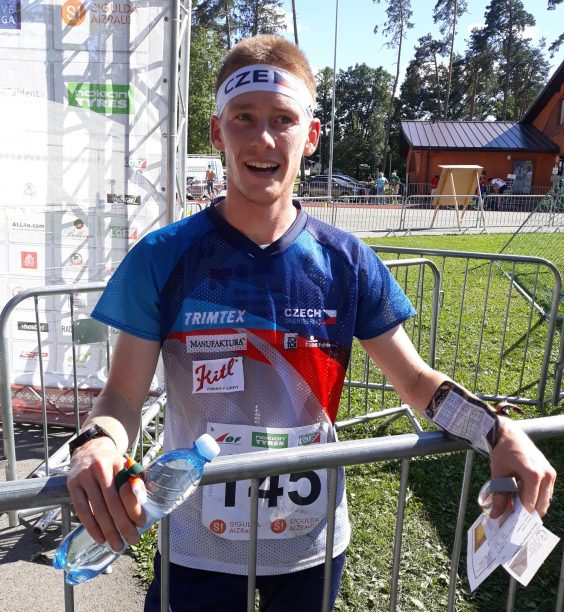 Pavel Kubát po doběhu na MS v Lotyšsku v disciplíně krátká trať