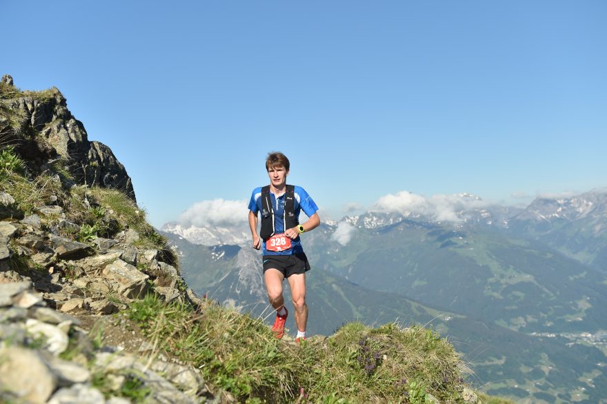Montafon Totale Trail, mistrovství Rakouska ve skyrunningu, nástup na konci prvního stoupání