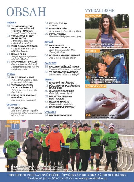 Vyšlo nové číslo Svět běhu 4/2018: 3 rozhovory, tréninkové plány na maraton, co a jak číst z rozborů krve nebo doping ve skyrunningu