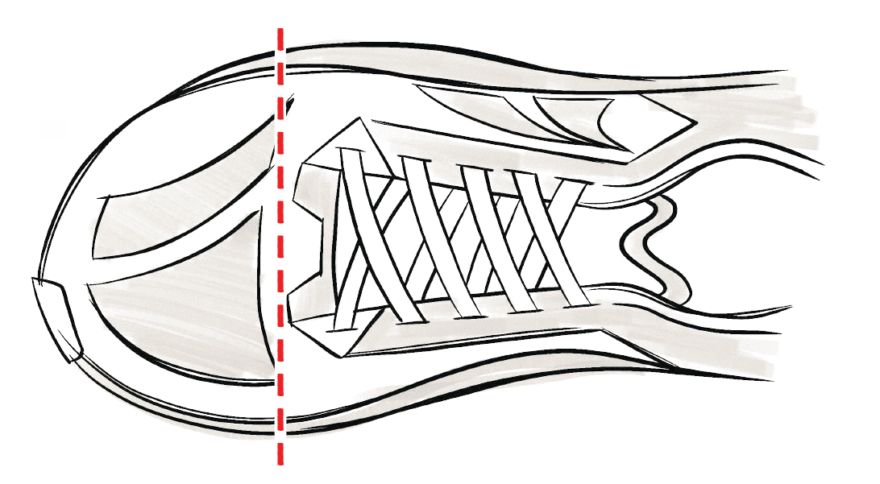 Široká špička není totéž co anatomický tvar! Mnoho výrobců na trh dodává tzv. širokou (wide) verzi boty. Široká špička však označuje pouze šířku pod ploskou nohy, neznamená, že má tvar přirozeně kopírující tvar předku nohy.